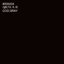 #0D0404 - Cod Gray Color Image